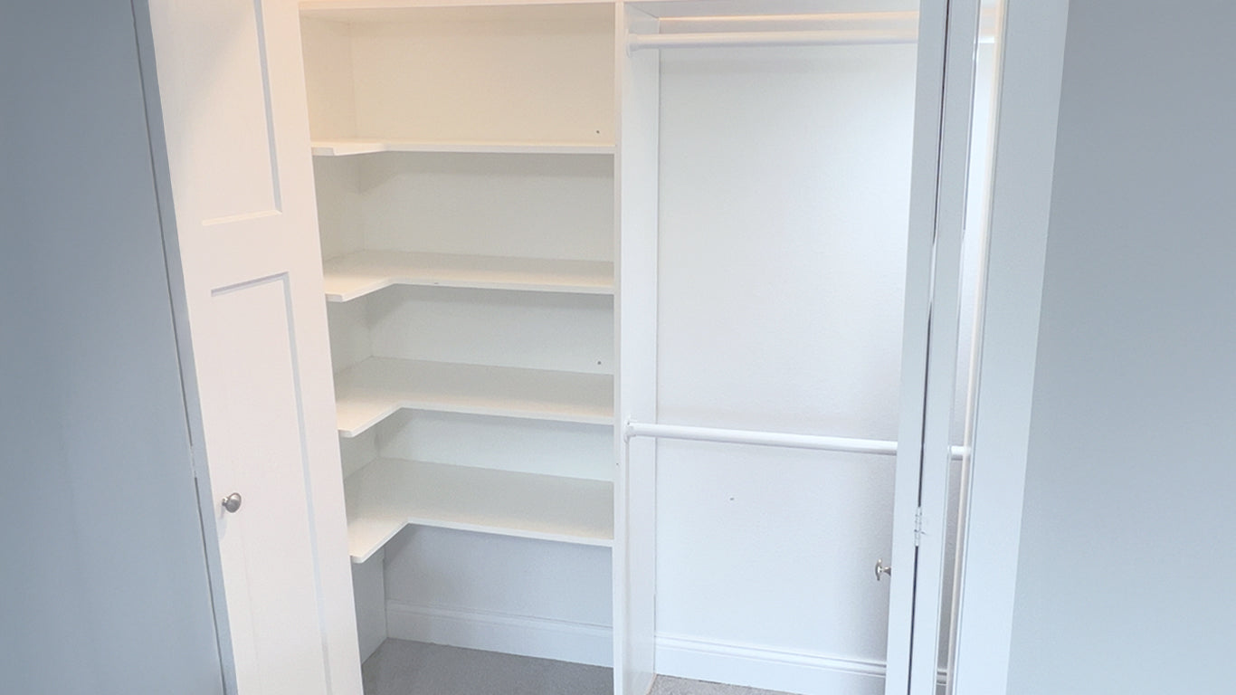 DIY Corner Bedroom Closet with Shelves – Budget-Friendly Storage Hack
