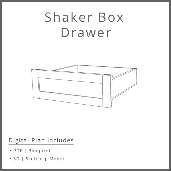 Shaker Box Drawer Woodworking Project Plan