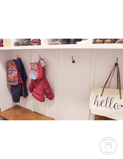 Wall Mudroom With Storage and Cubbies Woodworking Project Plan and 3D SketchUp Model- DIGITAL DOWNLOAD