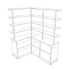 Walk-in Corner Pantry Woodworking Project Plan With 3D SketchUp Model - DIGITAL DOWNLOAD