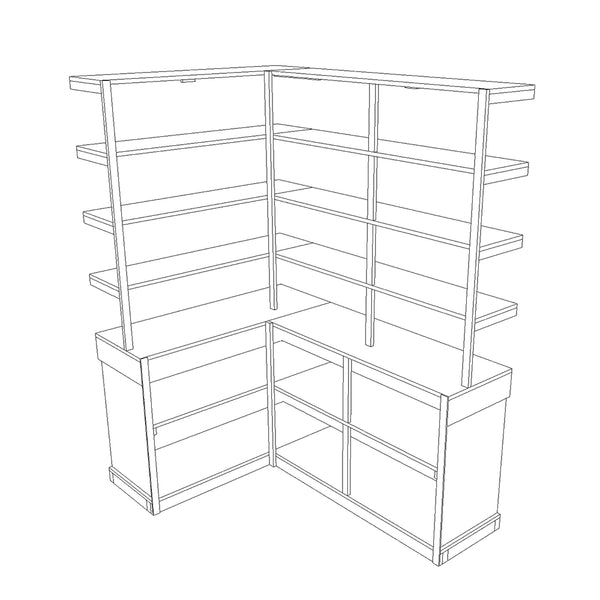 Walk-in Corner Pantry Woodworking Project Plan With 3D SketchUp Model - DIGITAL DOWNLOAD
