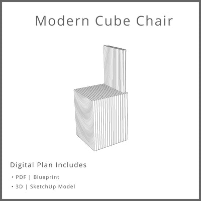 Modern Cube Chair Plan Woodworking Project Plan