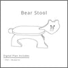 Kids Bear Stool Woodworking Template & Plan