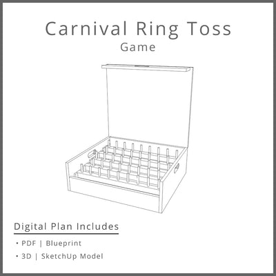 Carnival Ring Toss Game in a Box Woodworking Project Plan