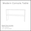 Modern Console Table Woodworking Project Plan