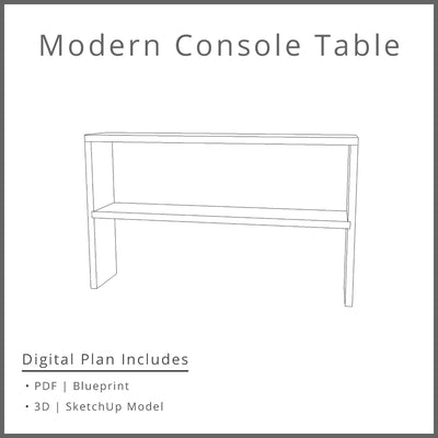 Modern Console Table Woodworking Project Plan