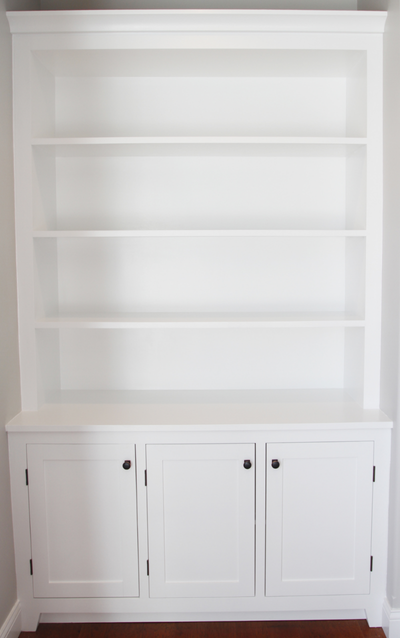 Shaker Fireplace Surround and Cabinet Built-ins with Shelves Woodworking Project Plan and 3D SketchUp Model - DIGITAL DOWNLOAD